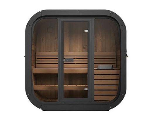 SaunaLife 3-Person CL4G Cube-Series Outdoor Home Sauna