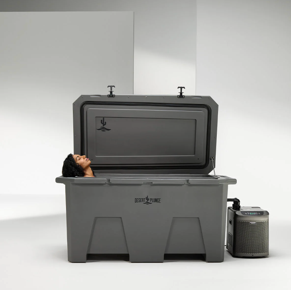The Desert Plunge Exclusive Cold Plunge Tub w/ 1/4 HP Chiller - Gray