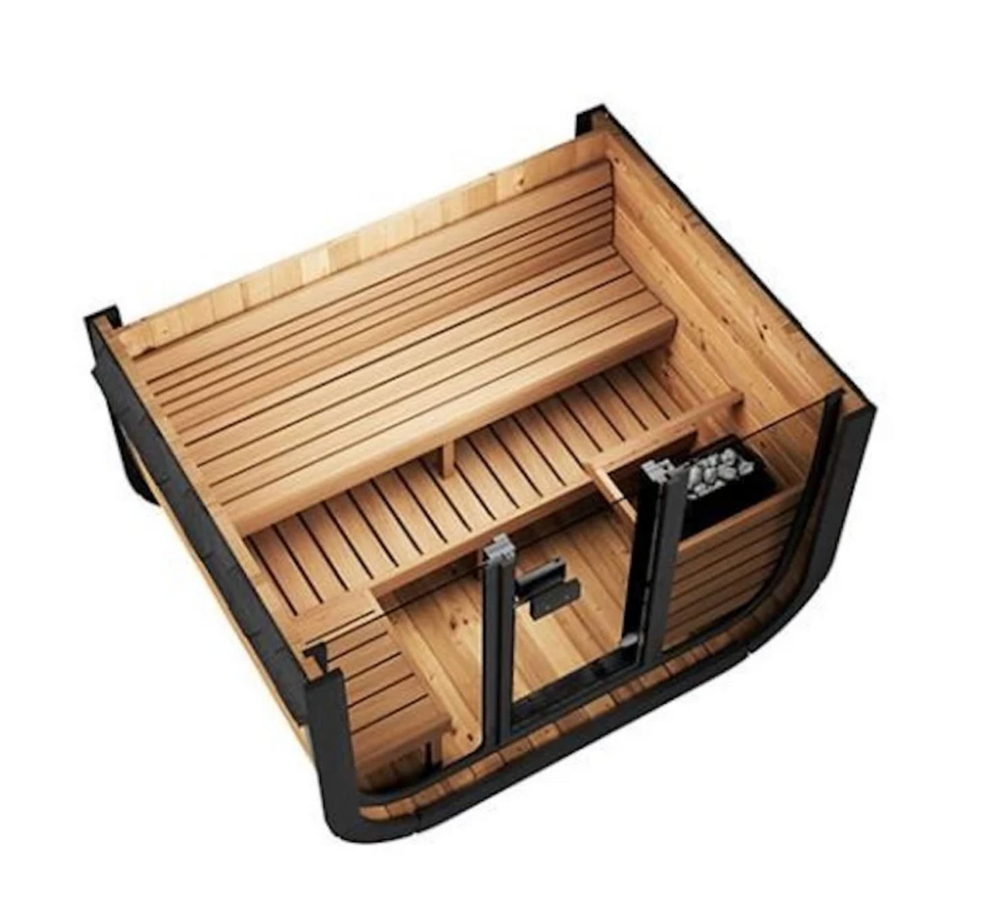 SaunaLife 4-Person CL5G Cube-Series Outdoor Home Sauna