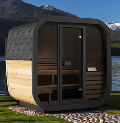 SaunaLife 4-Person CL5G Cube-Series Outdoor Home Sauna