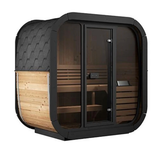 SaunaLife 3-Person CL4G Cube-Series Outdoor Home Sauna