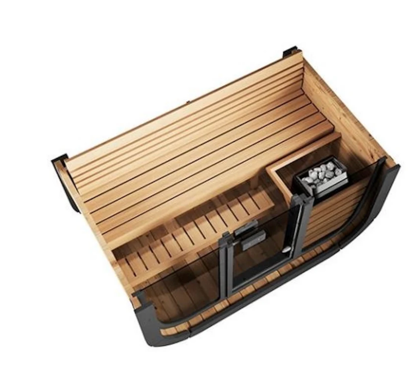 SaunaLife 3-Person CL4G Cube-Series Outdoor Home Sauna