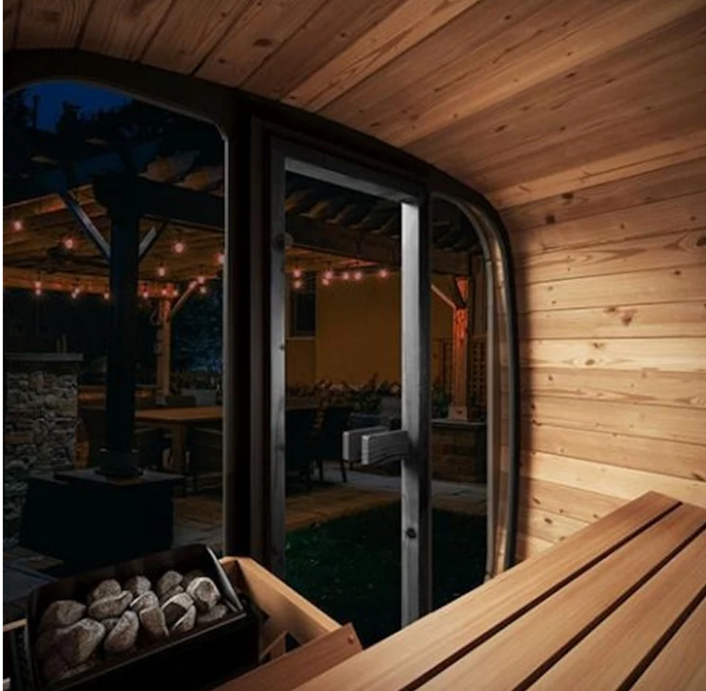 SaunaLife 3-Person CL4G Cube-Series Outdoor Home Sauna