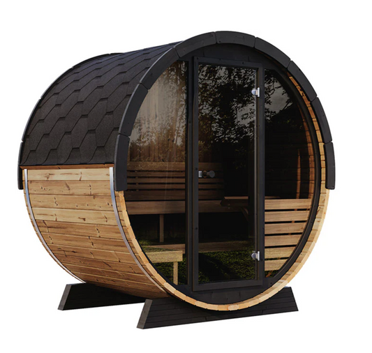 SaunaLife 2-4 Person EE6G ERGO Elegance Series Barrel Sauna