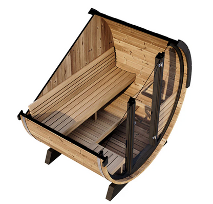 SaunaLife 2-4 Person EE6G ERGO Elegance Series Barrel Sauna