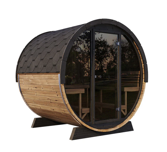 SaunaLife 6-Person EE8G ERGO Elegance Series Barrel Sauna