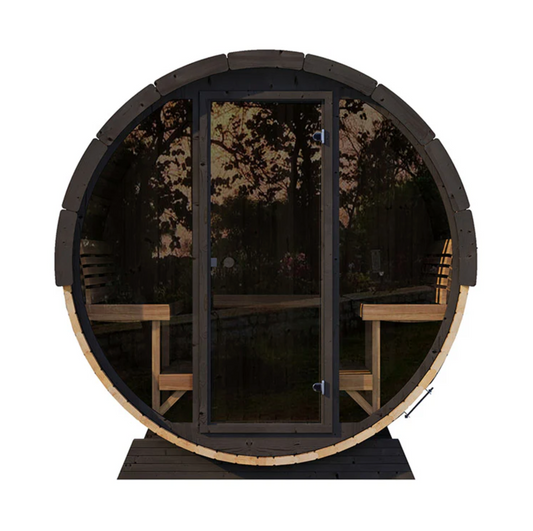 SaunaLife 6-Person EE8G ERGO Elegance Series Barrel Sauna