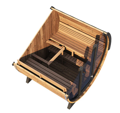 SaunaLife 6-Person EE8G ERGO Elegance Series Barrel Sauna