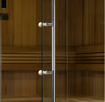 Golden Designs Sundsvall 2-Person Traditional Sauna - Canadian Red Cedar Interior and Pacific Premium Clear Cedar Exterior