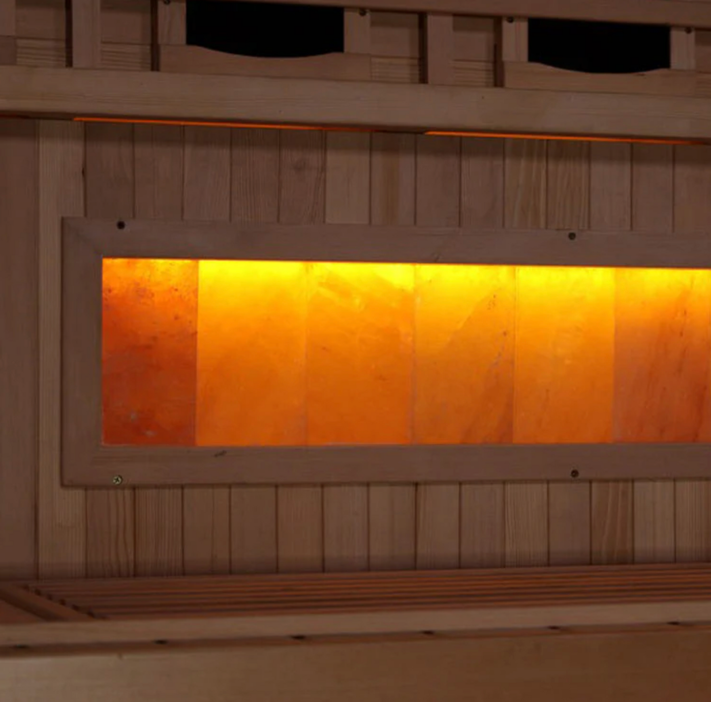 Golden Designs 4-Person Full Spectrum Near Zero EMF Infrared Saunas with Himalayan Salt Bar