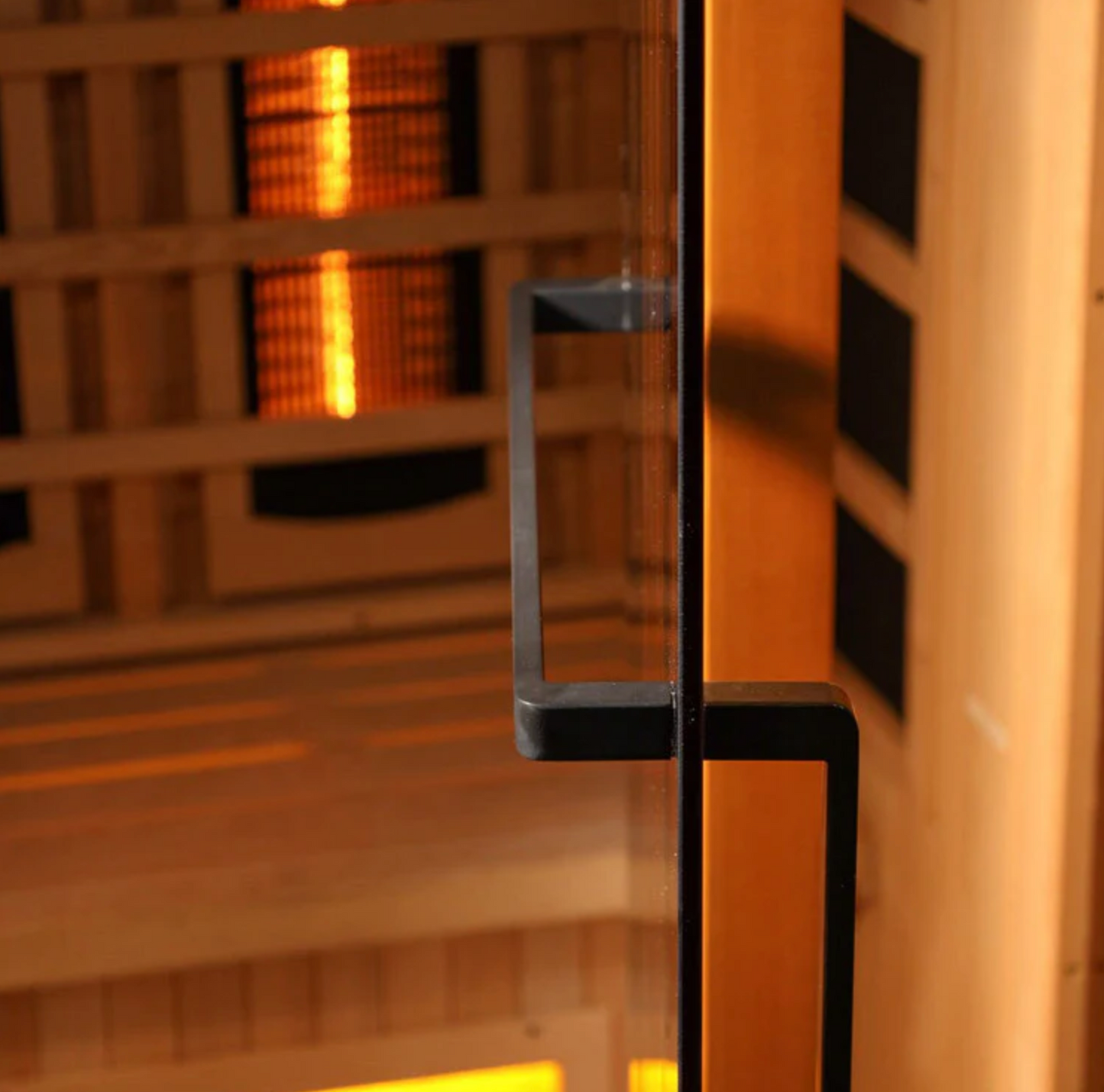 Golden Designs 4-Person Full Spectrum Near Zero EMF Infrared Saunas with Himalayan Salt Bar