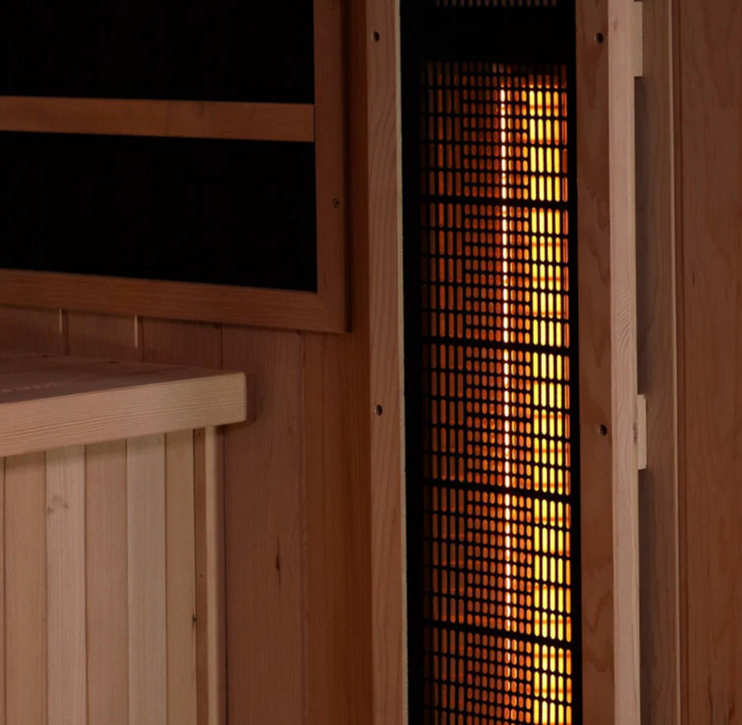 Golden Designs 4-Person Full Spectrum Near Zero EMF Infrared Saunas with Himalayan Salt Bar