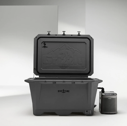 The Wide Grizzly 450 Cold Plunge Tub w/ 1/4 HP Chiller - Gray