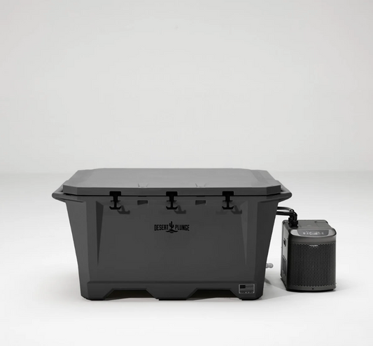 The Wide Grizzly 450 Cold Plunge Tub w/ 1/4 HP Chiller - Gray