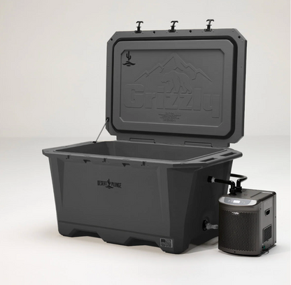The Wide Grizzly 450 Cold Plunge Tub w/ 1/4 HP Chiller - Gray
