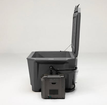 The Wide Grizzly 450 Cold Plunge Tub w/ 1/4 HP Chiller - Gray