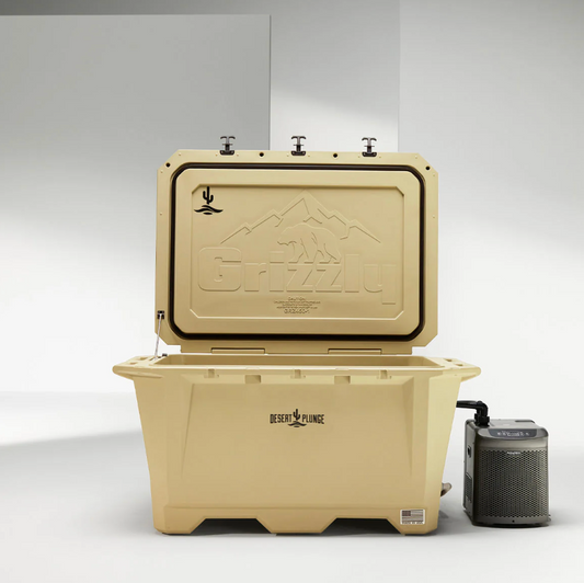 The Wide Grizzly 450 Cold Plunge Tub w/ 1/4 HP Chiller - Desert Plunge