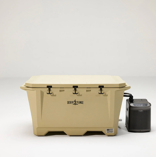 The Wide Grizzly 450 Cold Plunge Tub w/ 1/4 HP Chiller - Desert Plunge