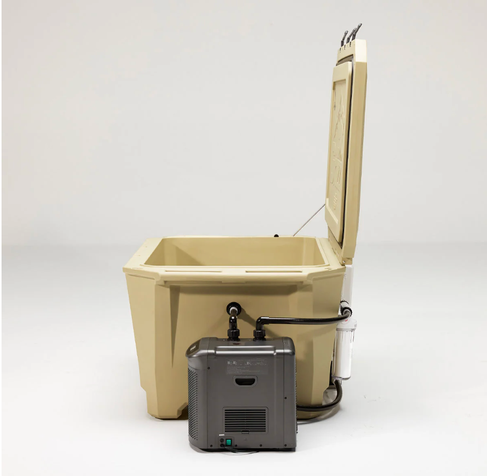 The Wide Grizzly 450 Cold Plunge Tub w/ 1/4 HP Chiller - Desert Plunge