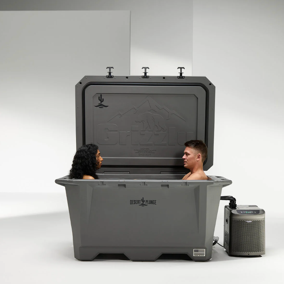 The Wide Grizzly 450 Cold Plunge Tub w/ 1/4 HP Chiller - Desert Plunge