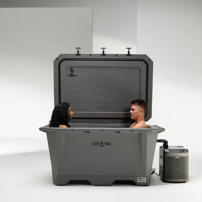The Wide Grizzly 450 Cold Plunge Tub w/ 1/4 HP Chiller - Desert Plunge