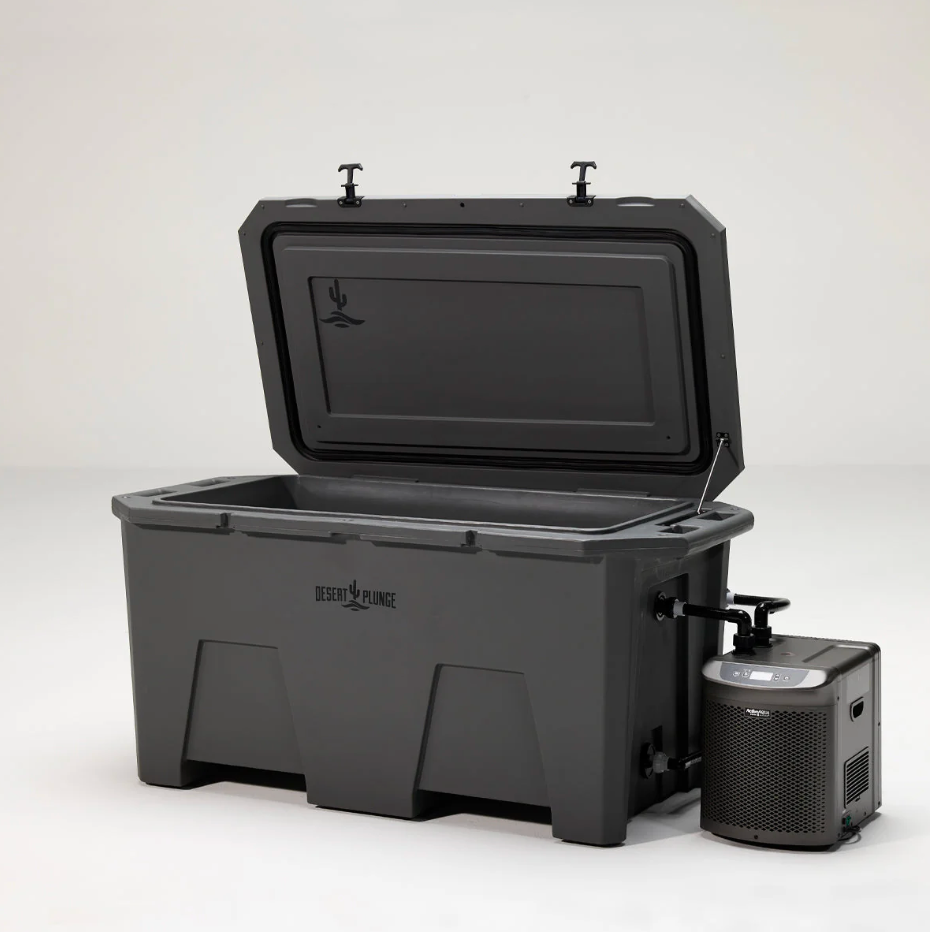 The Desert Plunge Exclusive Cold Plunge Tub w/ 1/4 HP Chiller - Stealth Gray