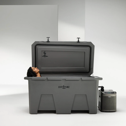 The Desert Plunge Exclusive Cold Plunge Tub w/ 1/4 HP Chiller - Stealth Gray