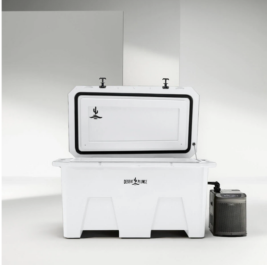The Desert Plunge Exclusive Cold Plunge Tub w/ 1/4 HP Chiller - White
