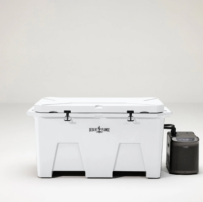 The Desert Plunge Exclusive Cold Plunge Tub w/ 1/4 HP Chiller - White