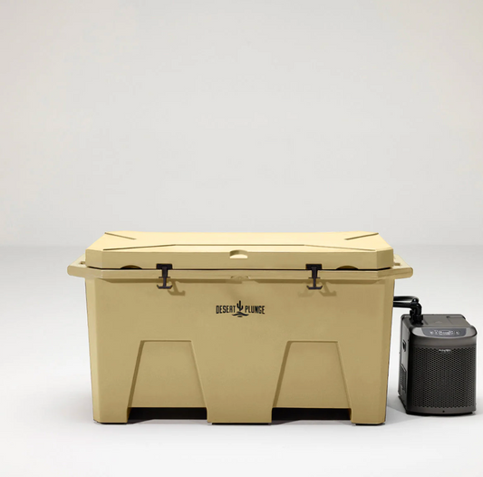 The Desert Plunge Exclusive Cold Plunge Tub w/ 1/4 HP Chiller - Tan