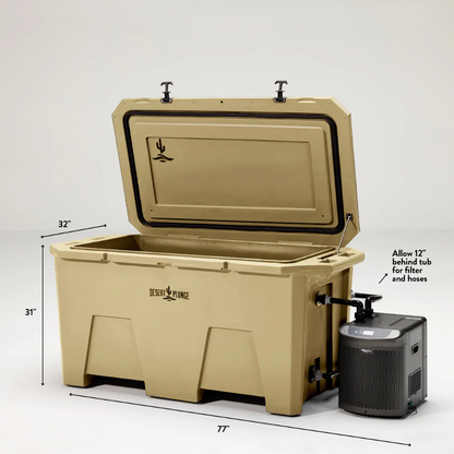 The Desert Plunge Exclusive Cold Plunge Tub w/ 1/4 HP Chiller - Tan