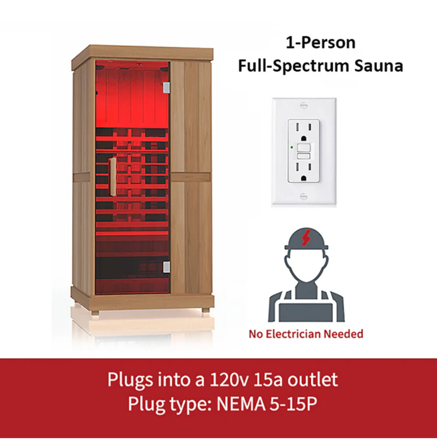 Finnmark FD-1 1-Person Full Spectrum Indoor Infrared Sauna