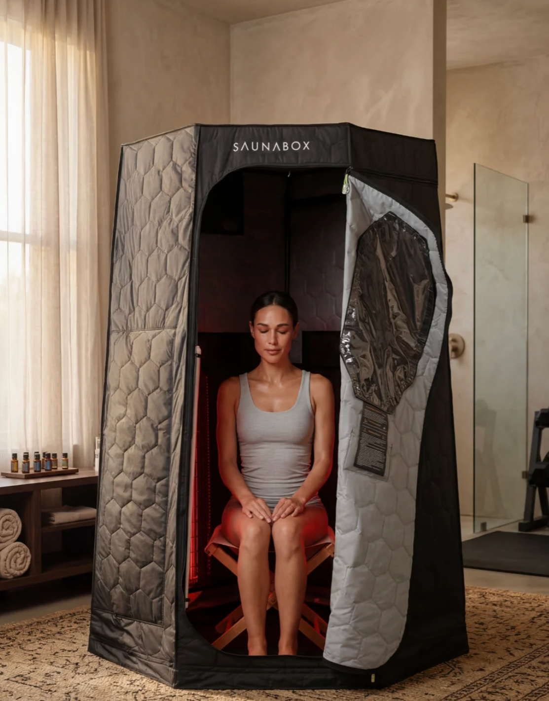 SaunaBox® Pulse PRO: Infrared Sauna with Red-Light Therapy