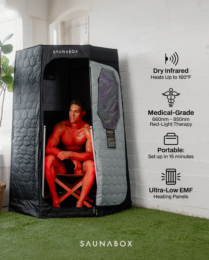 SaunaBox® Pulse PRO: Infrared Sauna with Red-Light Therapy