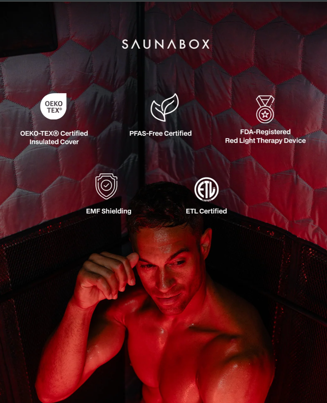 SaunaBox® Pulse PRO: Infrared Sauna with Red-Light Therapy