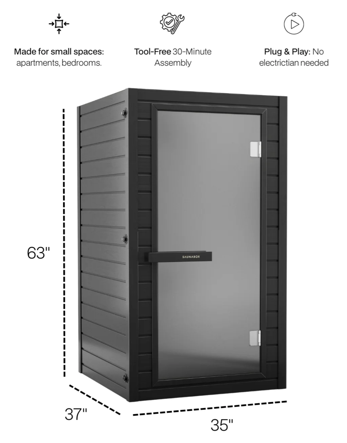 SaunaBox® Solara: Full Spectrum 1-Person Infrared Sauna