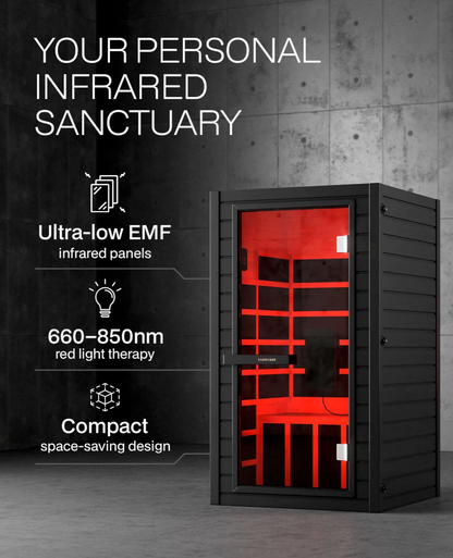 SaunaBox® Solara: Full Spectrum 1-Person Infrared Sauna