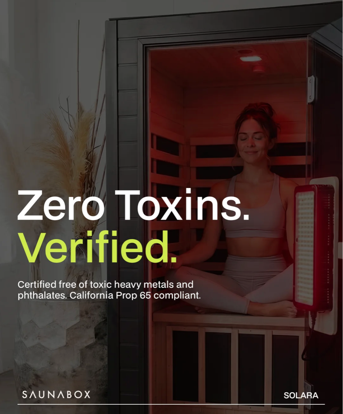 SaunaBox® Solara: Full Spectrum 1-Person Infrared Sauna