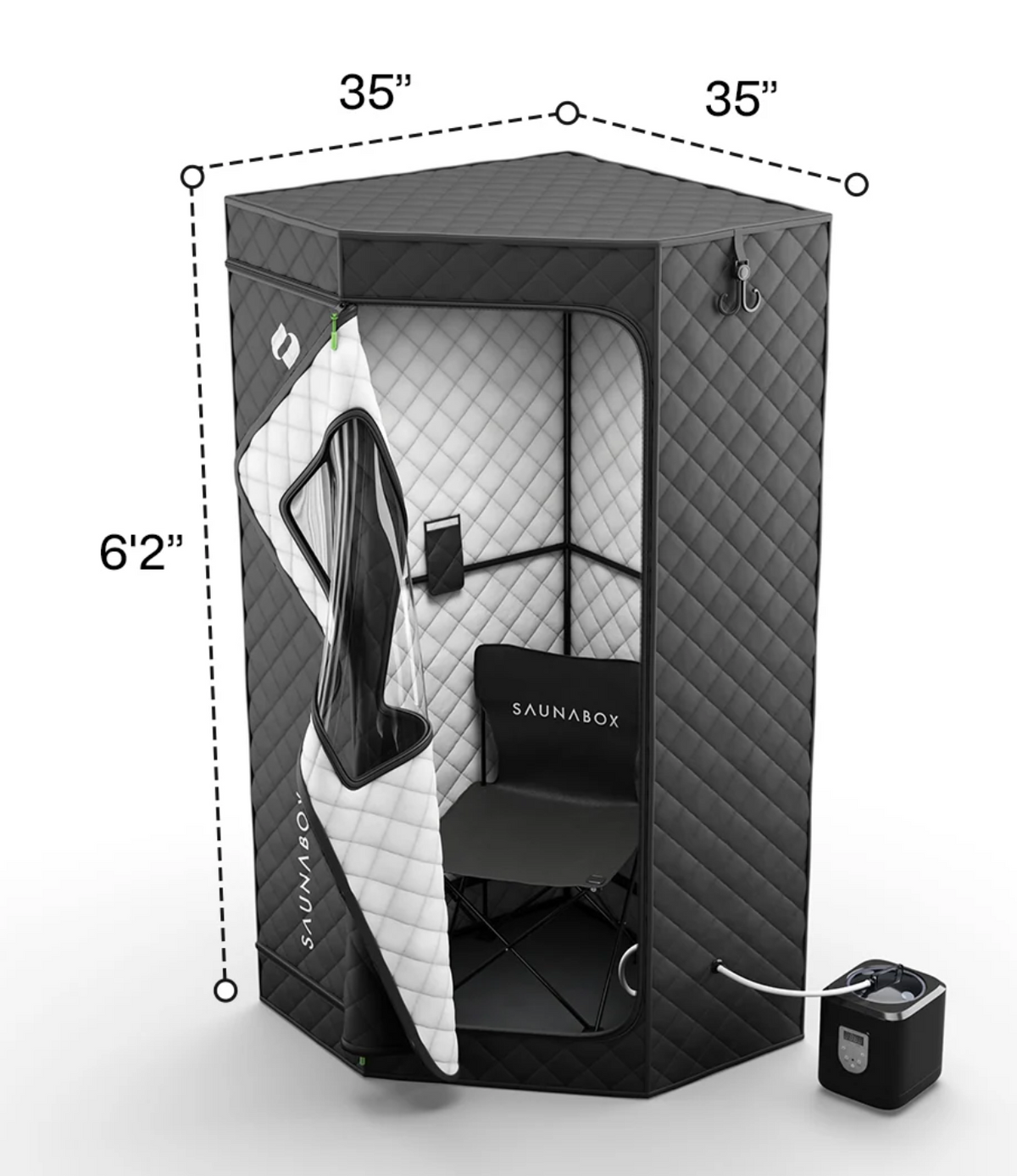 SaunaBox® SmartSteam Pro With Red-Light Therapy
