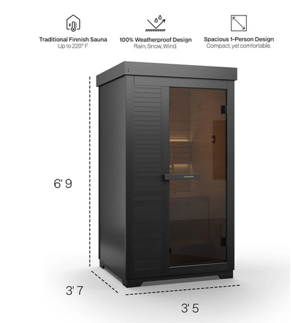 SaunaBox® Forge 1-Person: Traditional Finnish Sauna